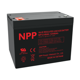 NPP Power AGM blybatteri 12v 80Ah